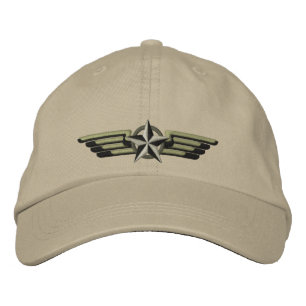 Casquette Brodée Ailes pilotes d'insigne d'étoile brodées de l'av