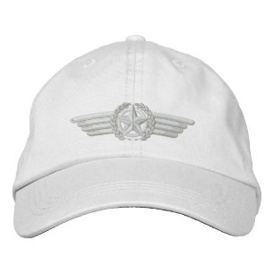 Casquette Brodée Ailes pilotes Star Laurels brodées en aviation