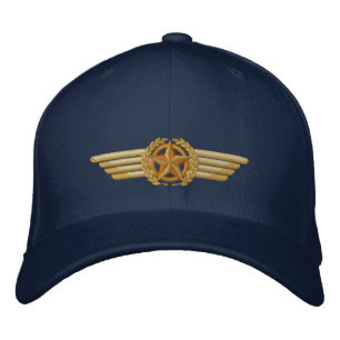 Casquette Brodée Ailes pilotes Star Laurels brodées en aviation