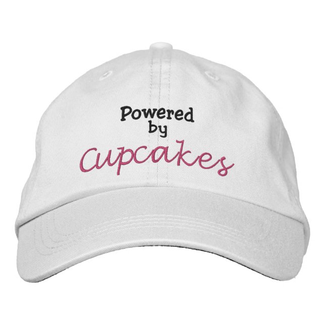 Casquette Brodée Alimenté par des petits gâteaux (Devant)