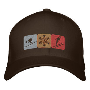 Casquette Brodée Amateurs de ski de neige matériel pour les fans de