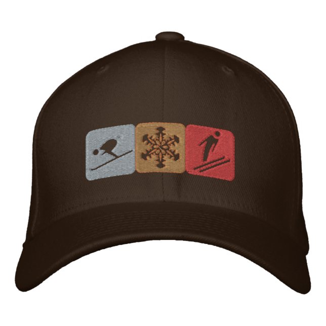 Casquette Brodée Amateurs de ski de neige matériel pour les fans de (Devant)