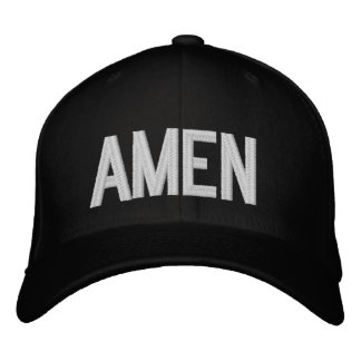 Casquette Brodée AMEN Texte simple gras Foi chrétienne 3