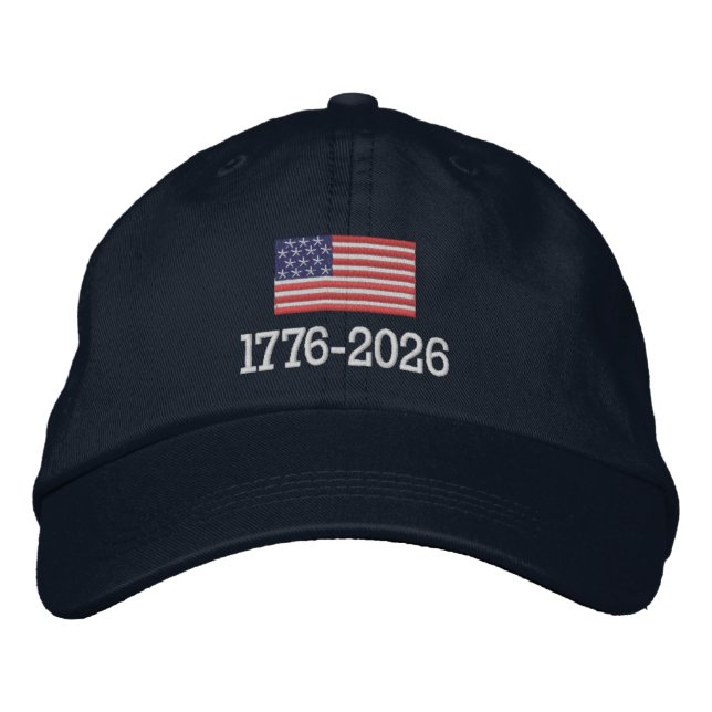 Casquette Brodée American Flag with Area to Add Text (Devant)