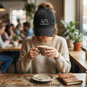 Casquette Brodée Amoureux de café Caféiné