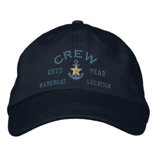 Casquette Brodée Ancre côtière personnalisée d'étoile d'équipage