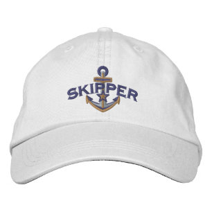 Casquette Brodée Ancre étoile nautique brodée Skipper