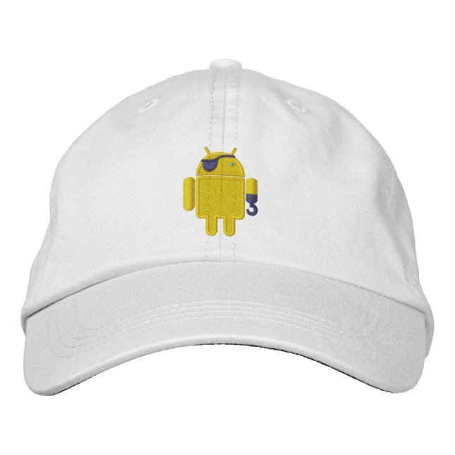 Casquette Brodée Android Robot Pirate Broderie (Devant)