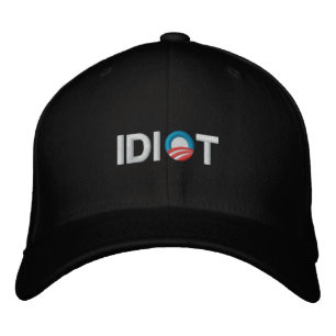 CASQUETTE BRODÉE ANTI-OBAMA - IDIOT