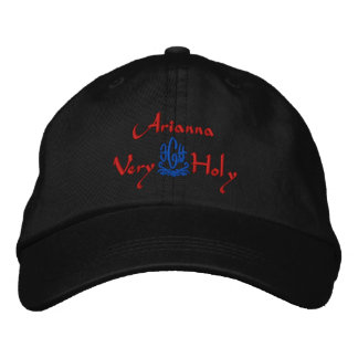 Casquette Brodée Arianna Nom Avec Italien Signifiant Noir