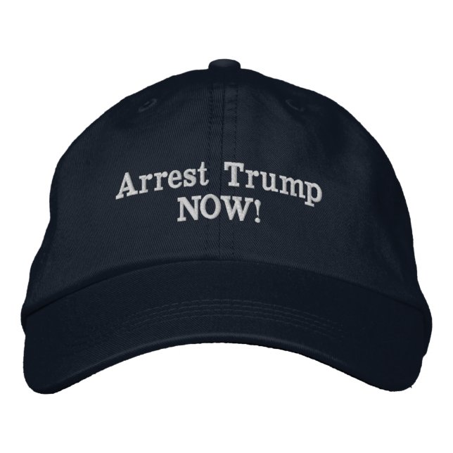 Casquette Brodée Arrêtez Trump MAINTENANT ! (Devant)