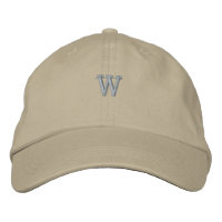 Casquette brodée avec monogramme lettre W