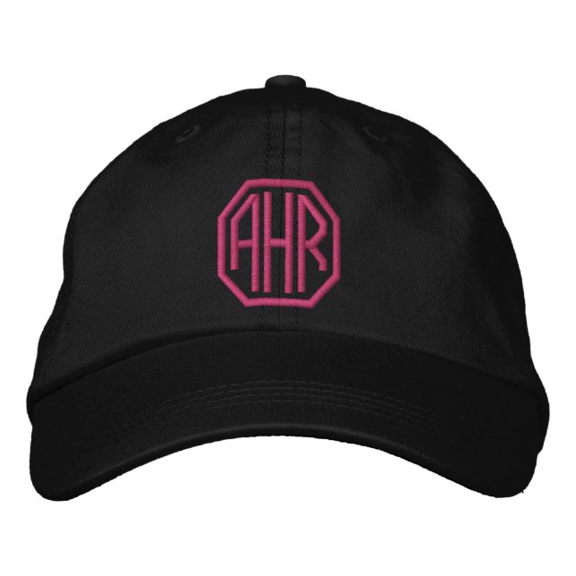 Casquette brodée avec monogramme moderne (Devant)