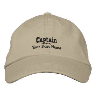 Casquette brodée avec nom de bateau personnalisé C