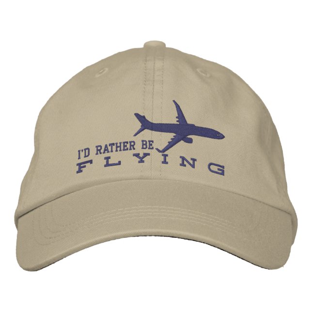 Casquette Brodée Avion Avion Avion Jet Silhouette Plutôt Voler (Devant)