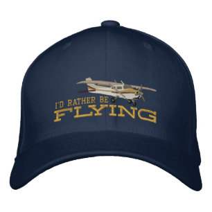 Casquette Brodée Avion classique Cessna Je préfère voler