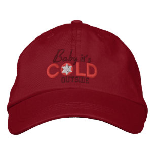 Casquette Brodée Baby It's Cold Outside Lovers Red