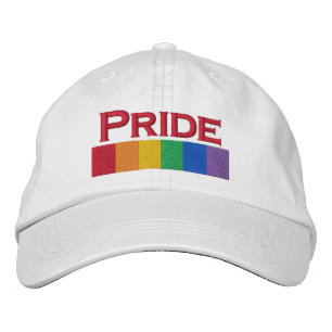 Casquette Brodée Bande de drapeau de la fierté gaie arc-en-ciel