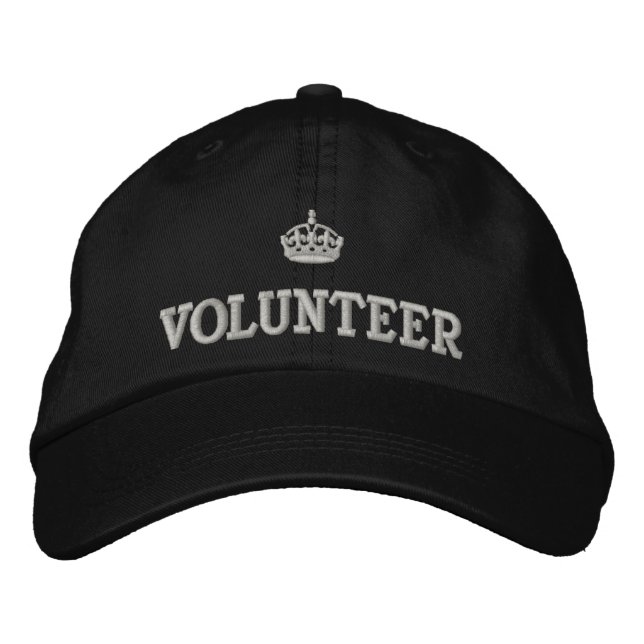 Casquette Brodée Bénévole avec logo de la couronne (Devant)
