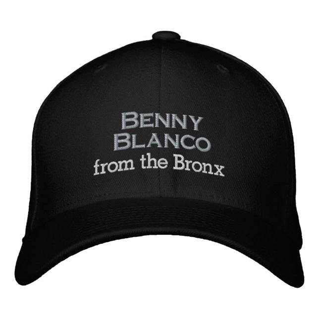 Casquette Brodée Benny Blanco du Bronx (Devant)