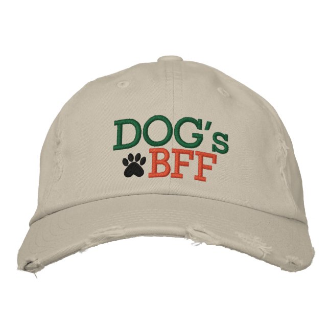 Casquette Brodée BFF de chien par SRF (Devant)