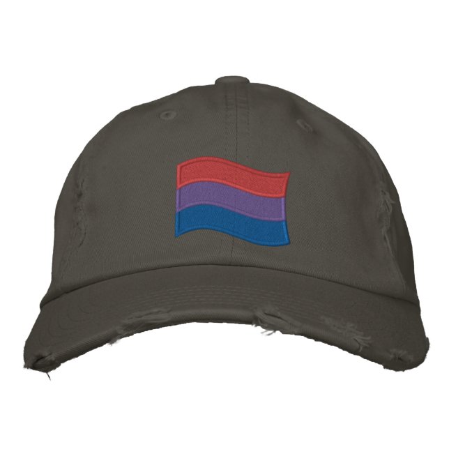 Casquette Brodée Bisexual pride (Devant)