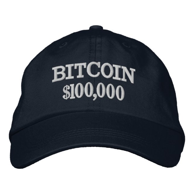 Casquette Brodée Bitcoin 100000 (Devant)