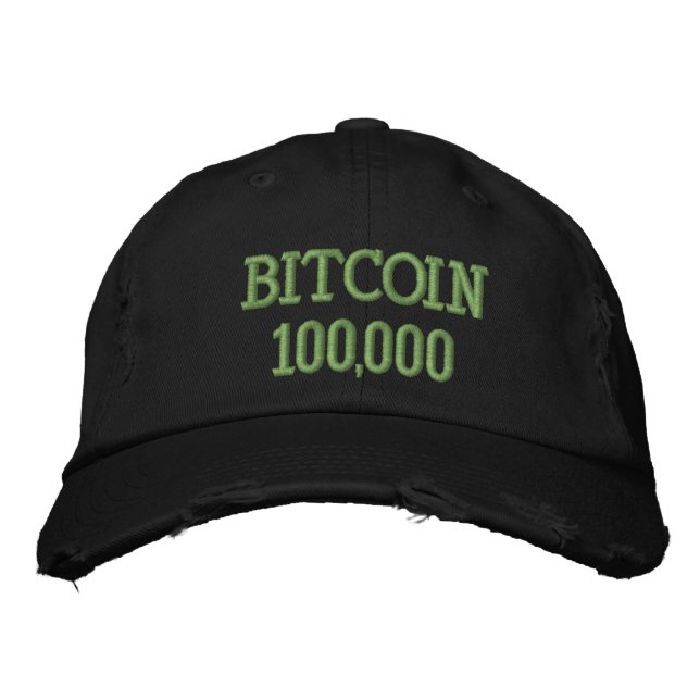 Casquette Brodée Bitcoin 100000 Célébration (Devant)