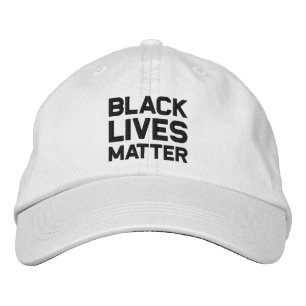 Casquette Brodée Black Lives Matt noir moderne typographie blanche