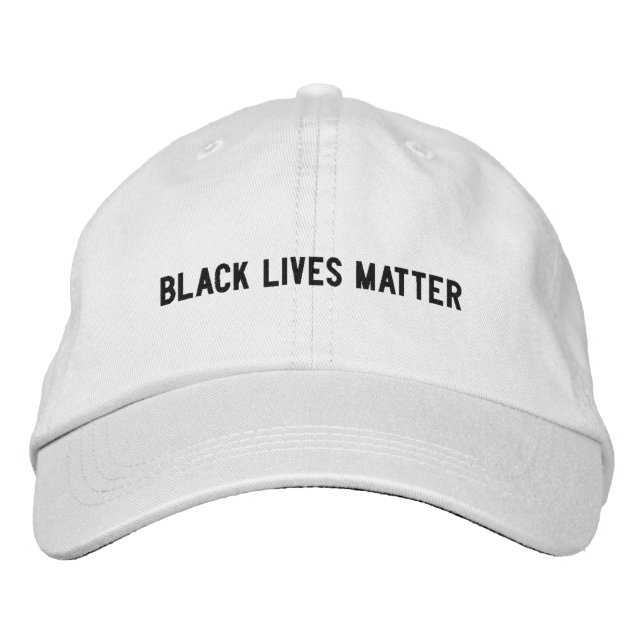 Casquette Brodée Black Lives Matt noir texte simple minimaliste (Devant)
