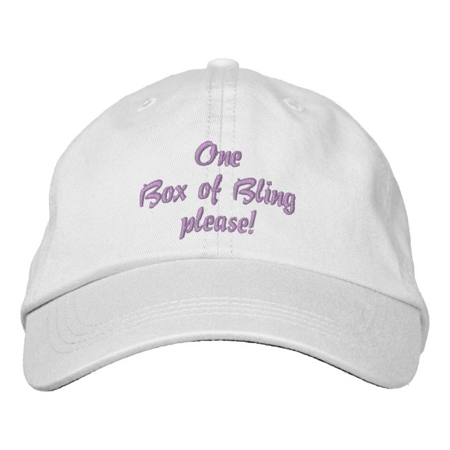 Casquette Brodée Bling Box - Bijoux brillant étincelant bijoux (Devant)
