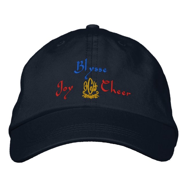 Casquette Brodée Blysse Nom Avec Anglais Signifiant Marine (Devant)