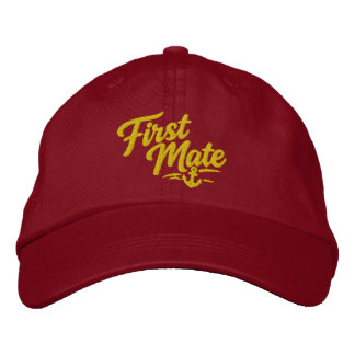 Casquette Brodée Boats First Mate Sailor Simple Bold Typography