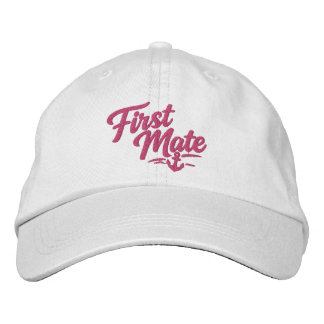 Casquette Brodée Boats First Mate Sailor Simple Bold Typography