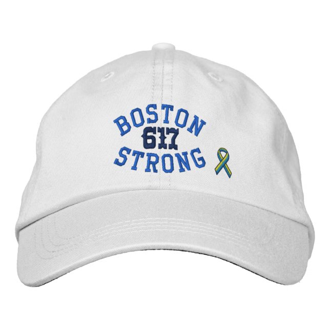 Casquette Brodée Boston Strong 617 Ribbon Edition (Devant)