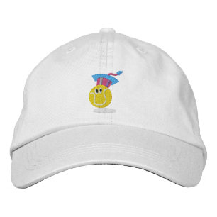 Casquette Brodée Bouncee™ souriant balle de tennis_étudiant du jeu