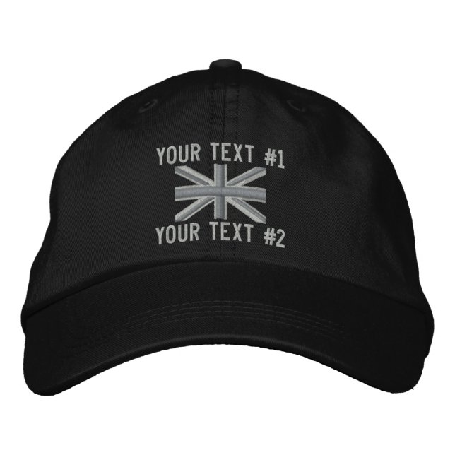 Casquette Brodée Broderie argentée de butin de l'Angleterre de (Devant)