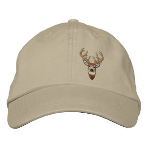 Casquette Brodée Broderie Buck Buck de cerf blanc