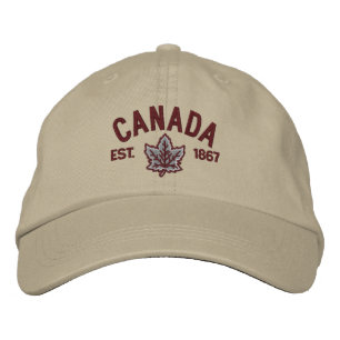 Casquette Brodée Broderie canadienne Canada d'anniversaire