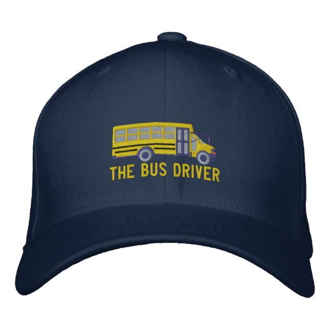 Casquette Brodée Broderie d'autobus d'école faite sur commande de (Devant)