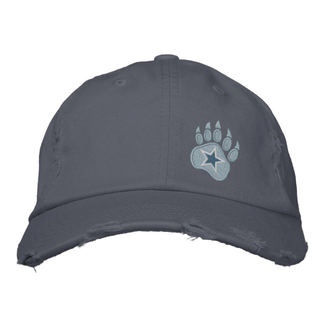 Casquette Brodée Broderie de l'Ours Paw Wild Star (Devant)