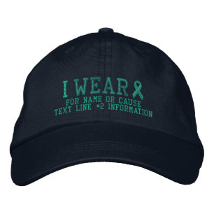 Casquette Brodée Broderie de sensibilisation au ruban Jade personna