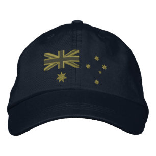 Casquette Brodée Broderie du drapeau australien Kaki
