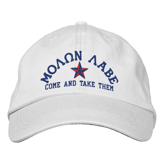 Casquette Brodée Broderie Molon Labe Star (Devant)