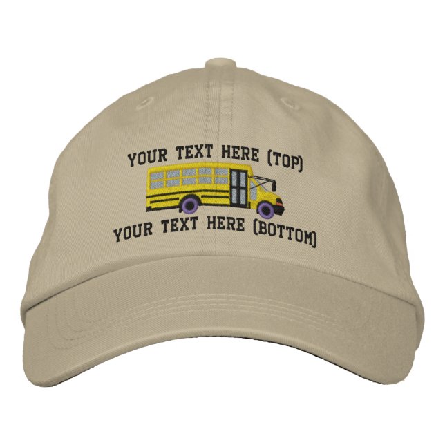 Casquette Brodée Broderie personnalisée d'autobus d'école de (Devant)