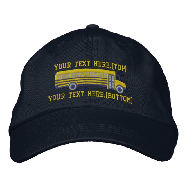 Casquette Brodée Broderie personnalisée d'autobus scolaire de (Devant)
