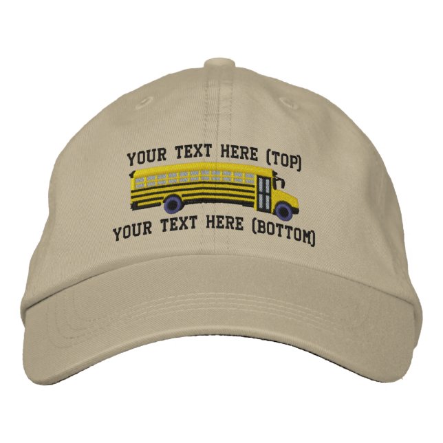 Casquette Brodée Broderie personnalisée d'autobus scolaire de (Devant)