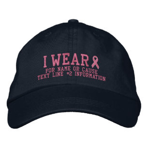 Casquette Brodée Broderie personnalisée de sensibilisation au ruban