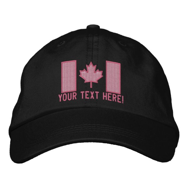 Casquette Brodée Broderie personnalisée pour grand drapeau canadien (Devant)