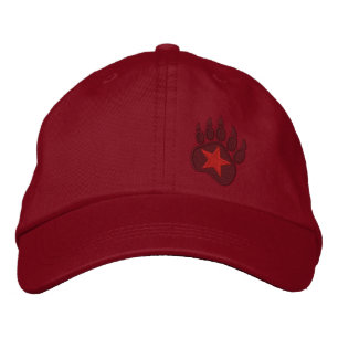 Casquette Brodée Broderie sauvage d'étoile de patte d'ours
